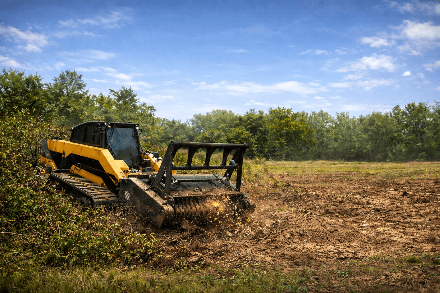 Efficient brush clearing in Central Oklahoma for improved land usability
