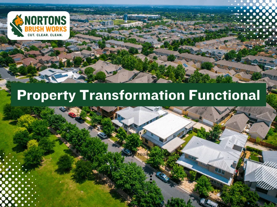 Property transformation turning overgrown land into a functional and attractive outdoor landscape