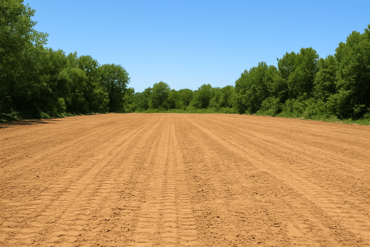 Cleared property ready for construction