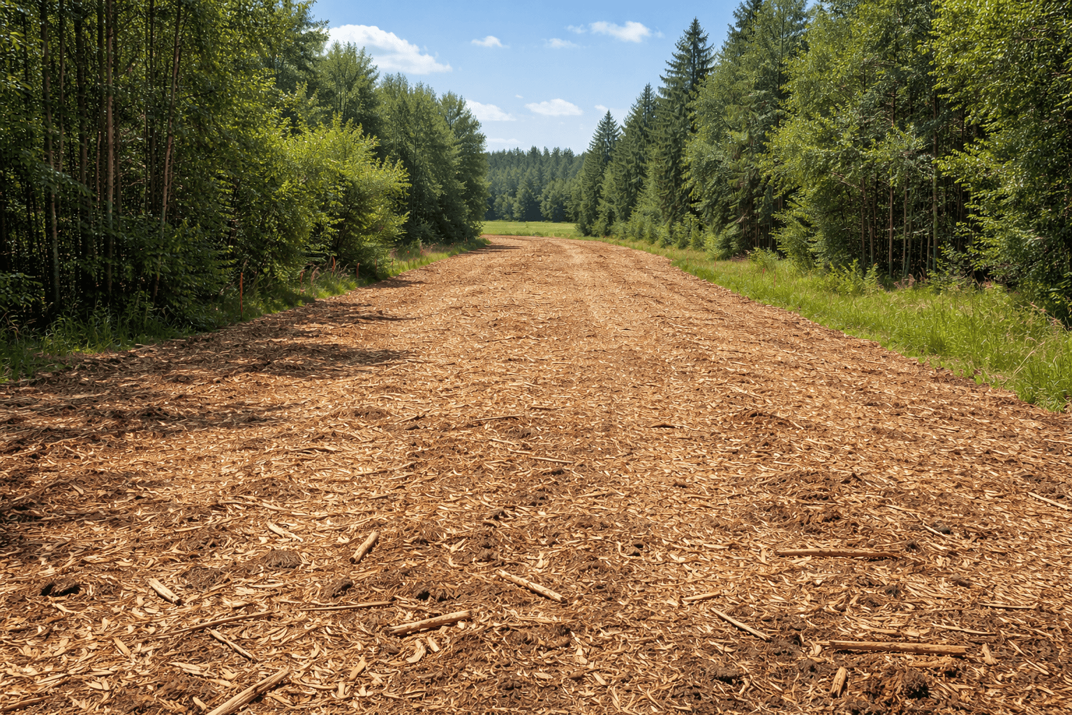 Cleared land ready for construction, landscaping, or agricultural use