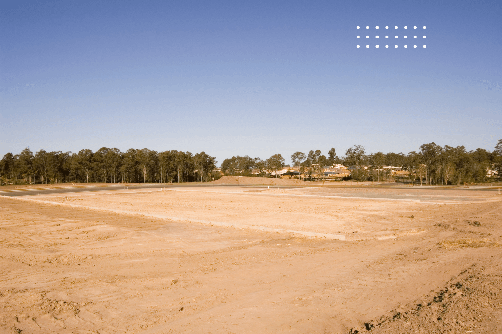 Cleaned and leveled site after professional land clearing